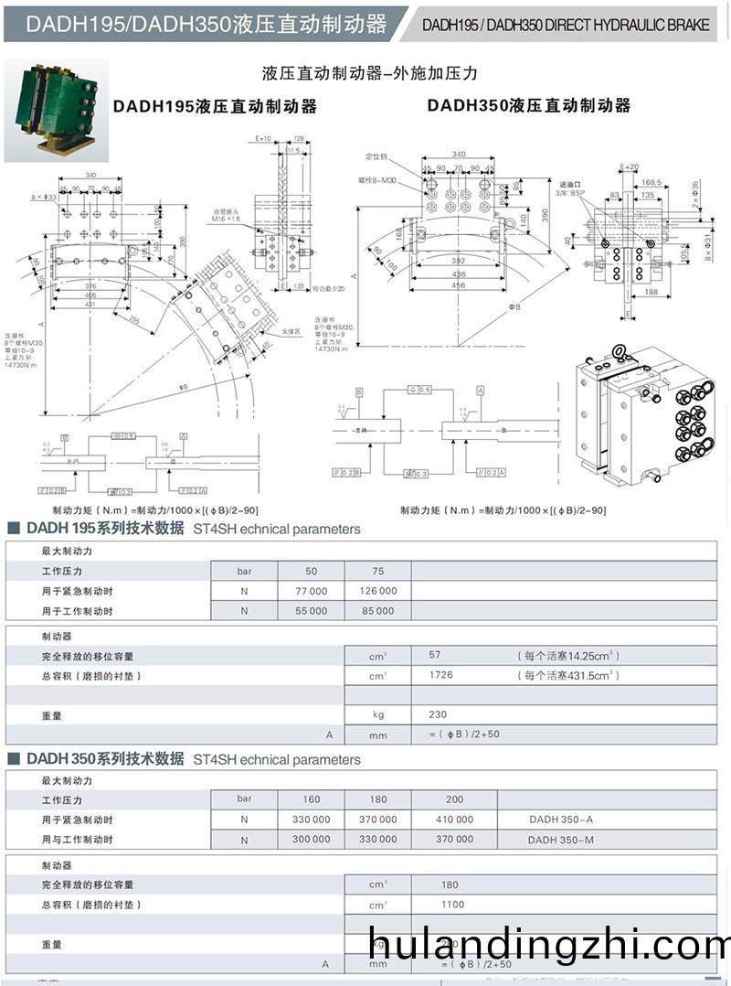 DADH195液压直动制动器